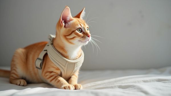 Choisissez un harnais chat ajustable pour éviter les fugues